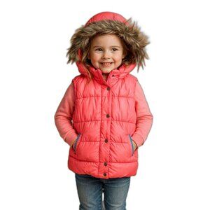 🔥 5 for $30 🔥 DOUBLE DEER Girls Hoodie Sleeveless Coat Puffer, Large 10/12
